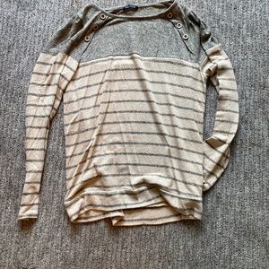 Tan & grey knit sweater